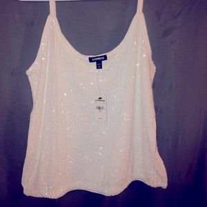 EXPRESS Sequin cami- NWT